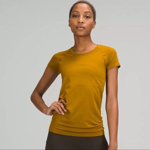 Lululemon swiftly tech short sleeve shirt mustard